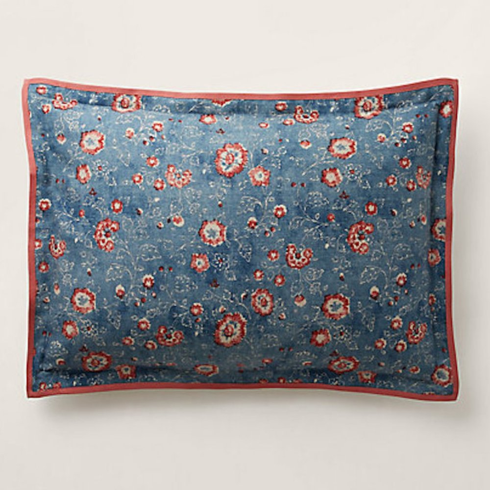 Set of 2 Ralph Lauren Indigo Traveler Shams